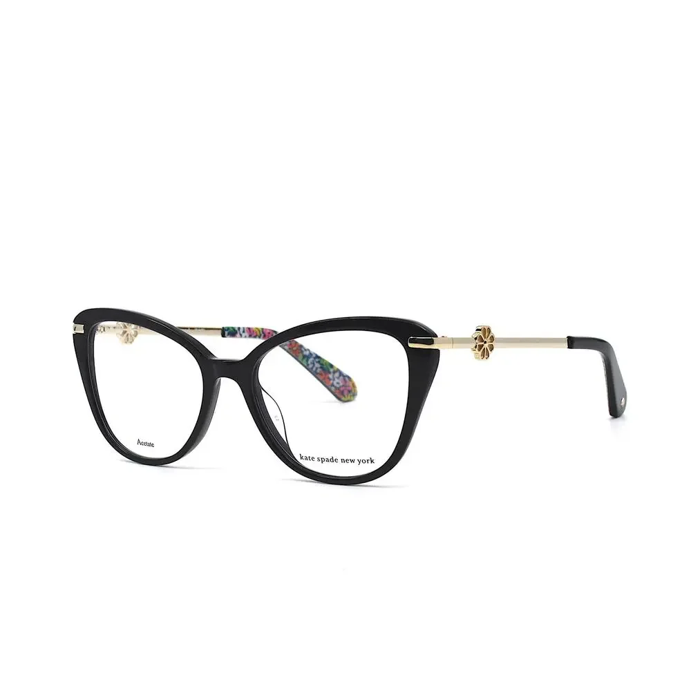 NEW KATE SPADE FLAVIA 807 BLACK GOLD AUTHENTIC EYEGLASSES FRAME
